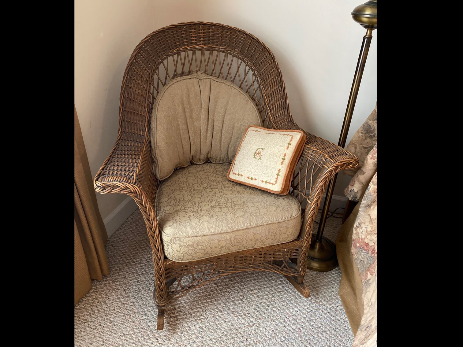 Vintage Wicker Rocking Chair 