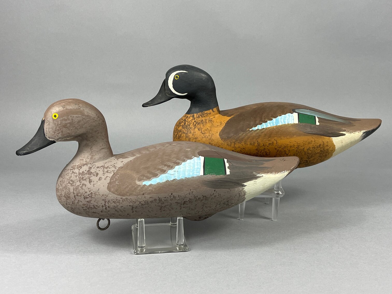 Blue Wing Teal Pair by Capt Harry Jobes