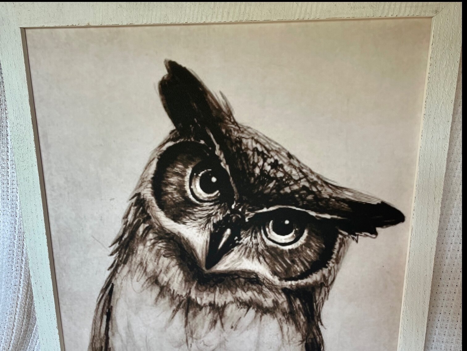 Framed Owl Picture Lot 1 of 3