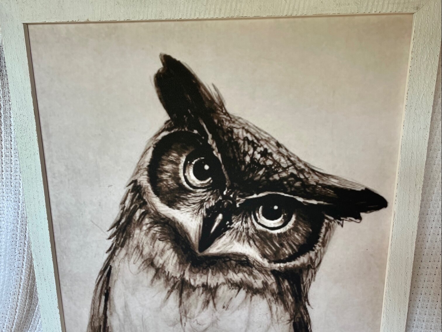 Framed Owl Picture Lot 2 of 3