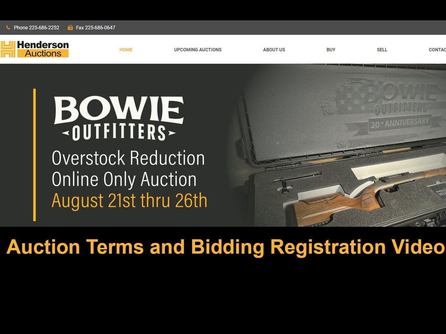 Auction Terms and Registration Instructional Video