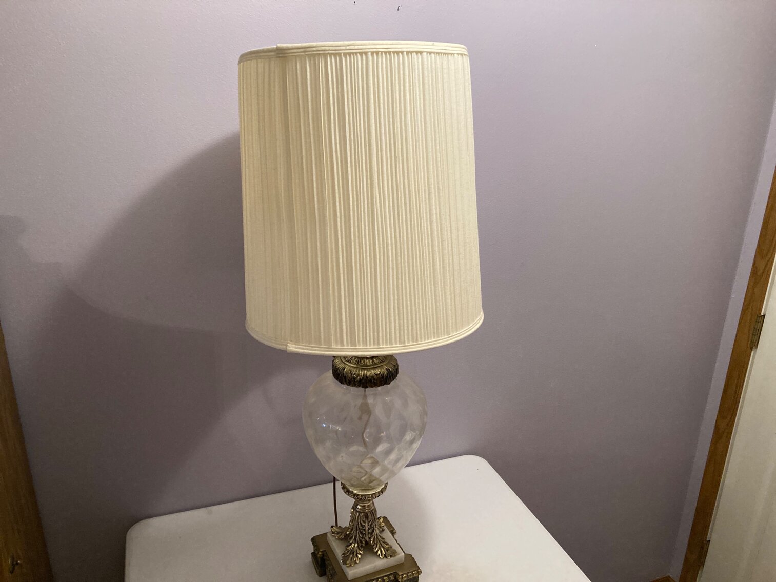 Vintage Glass  Table Lamp