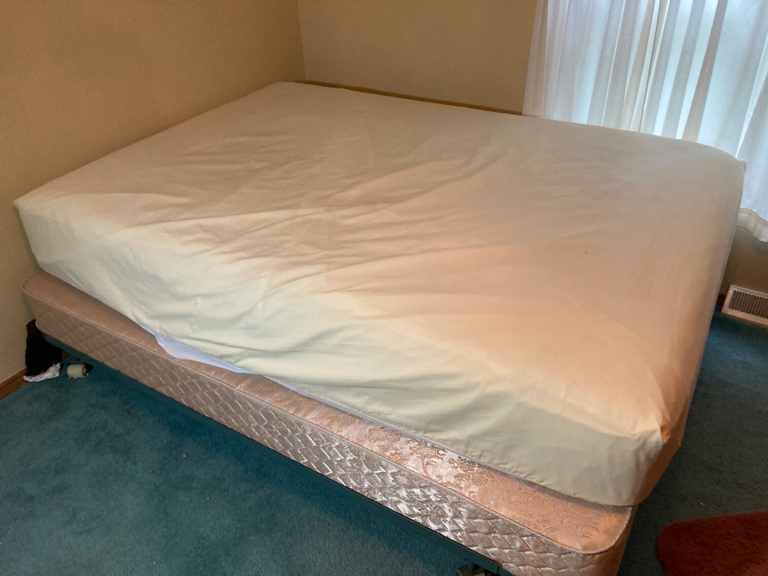 Double Bed including Frame, Box Spring and Mattress