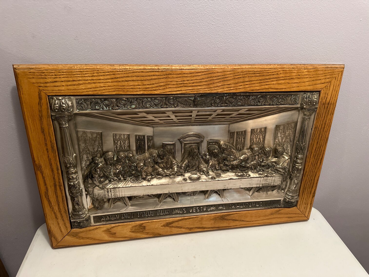 Vintage Tooled Last Supper