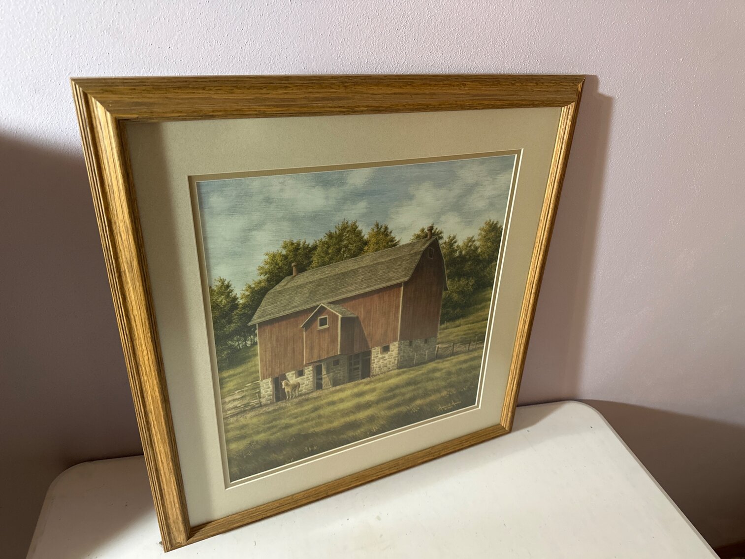 Horse with Barn Picture