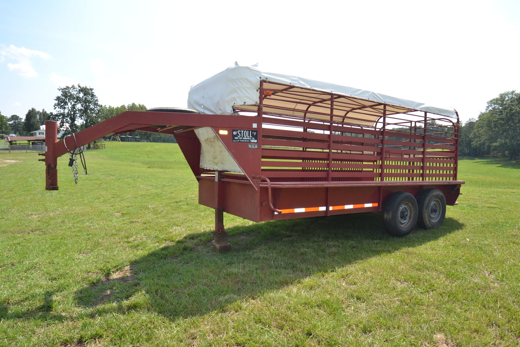 16 Ft Stoll Stock Trailer Gooseneck Hitch 