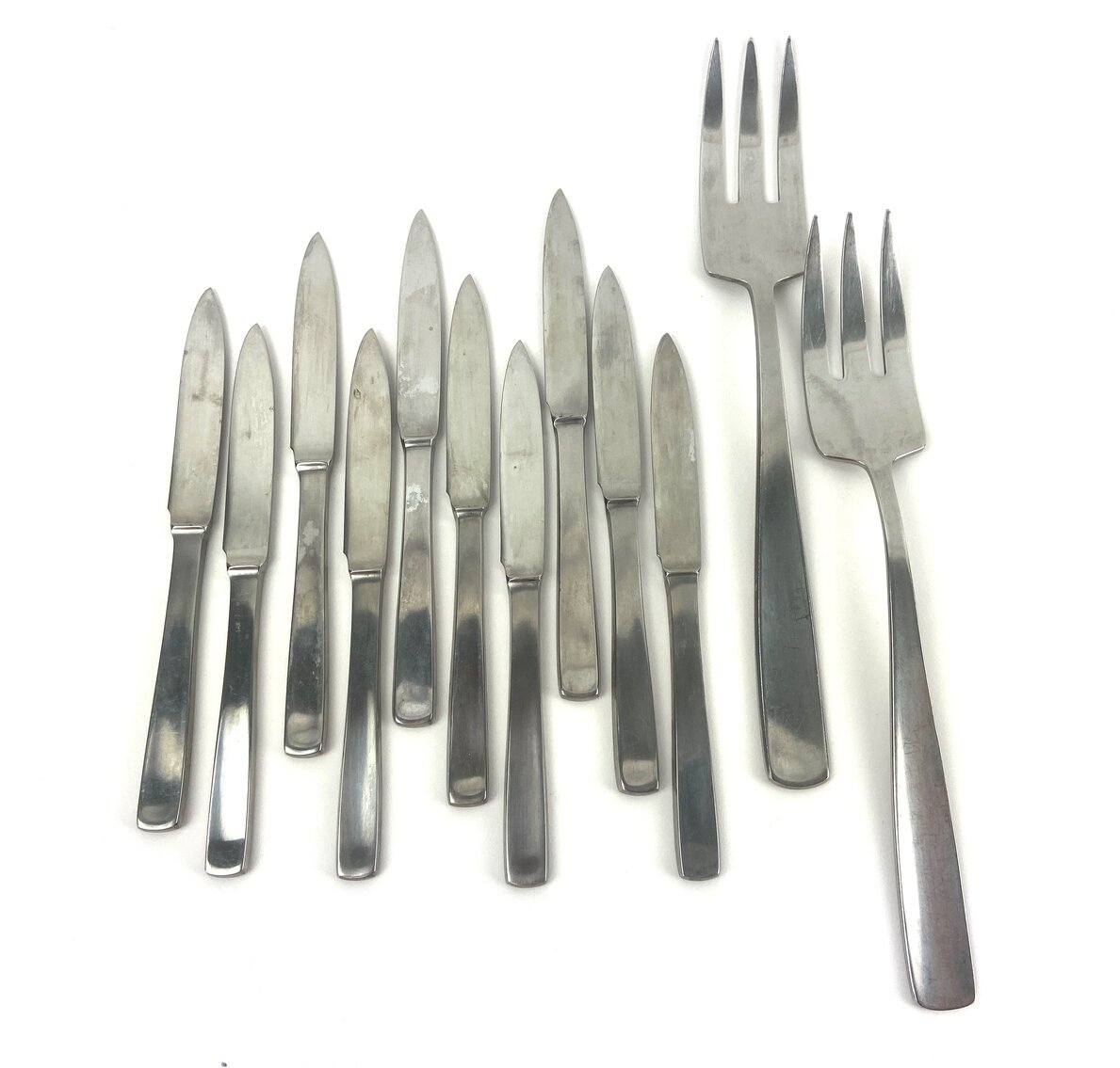 Gense Stainless Flatware Pieces Sweden - Serving Forks and Steak Knives