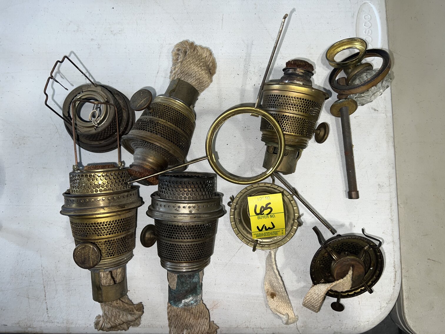 VARIOUS OIL LAMP PARTS