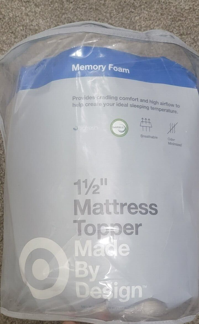 Made by design 1.5" Queen Size Memory Foam Mattress Topper