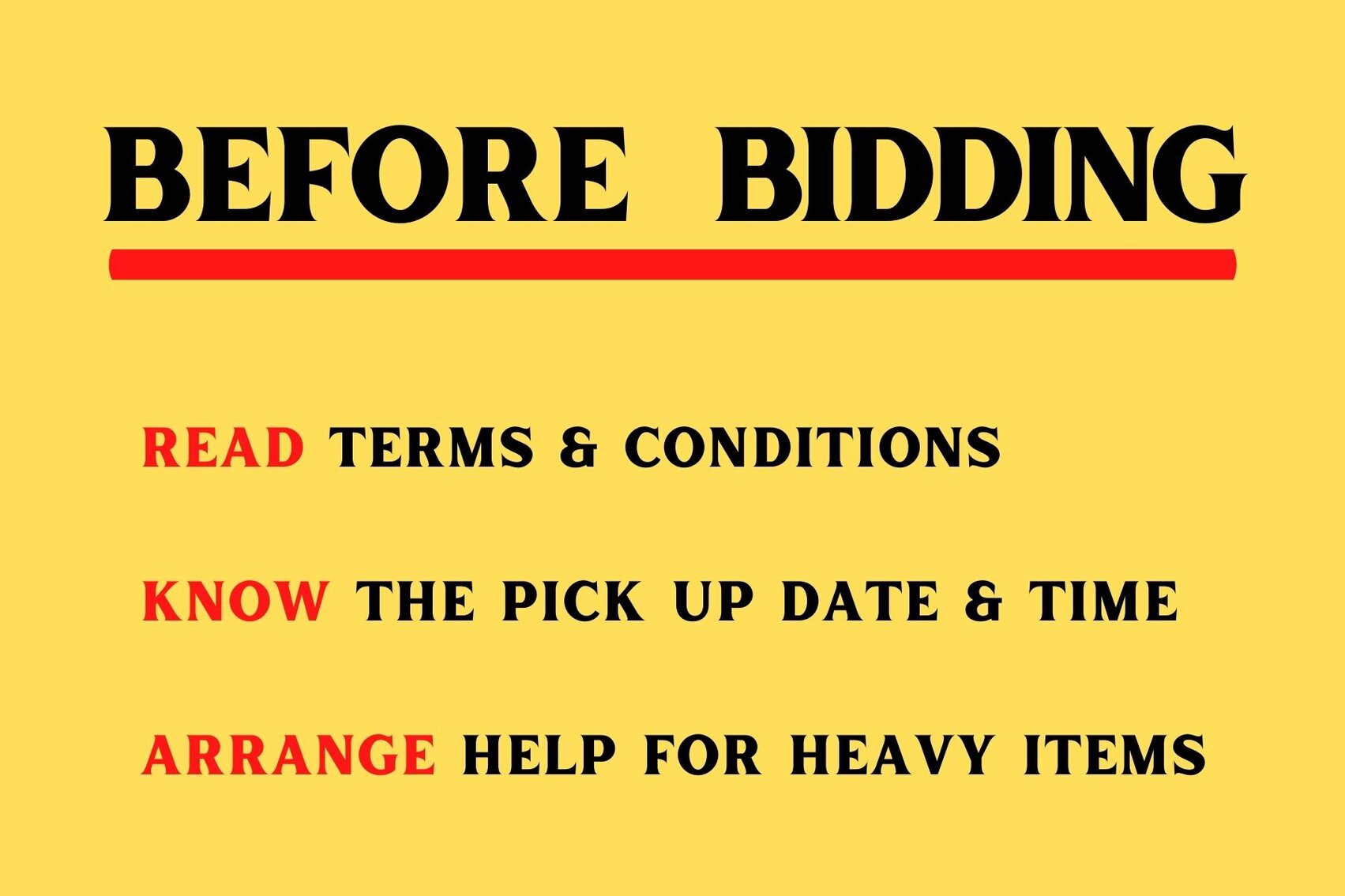 Before Bidding