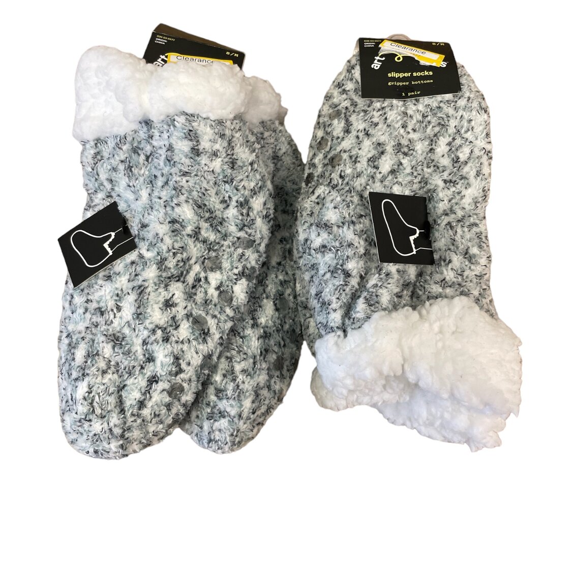 Set of 2 Kids Size S/M Slipper Socks