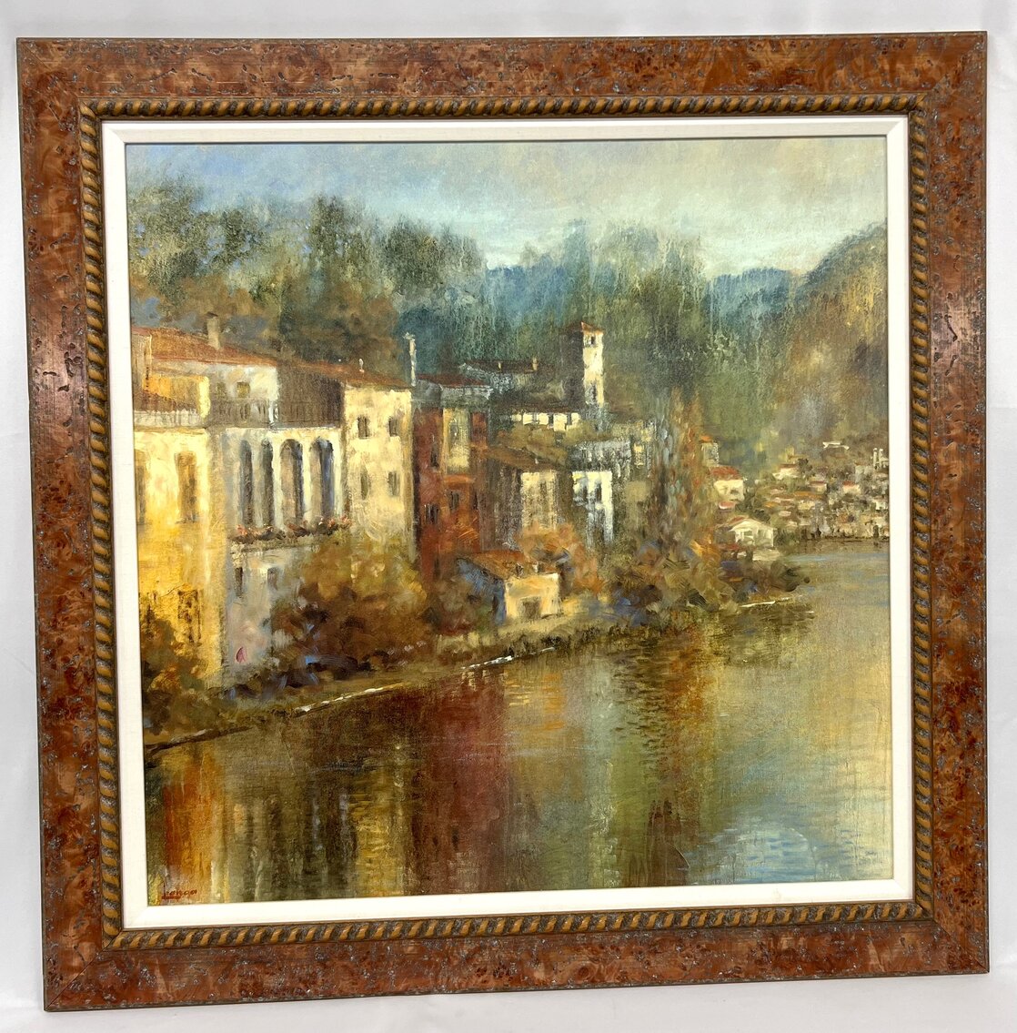 Michael Longo: "Still Autumn" Framed Textured Giclee on Canvas