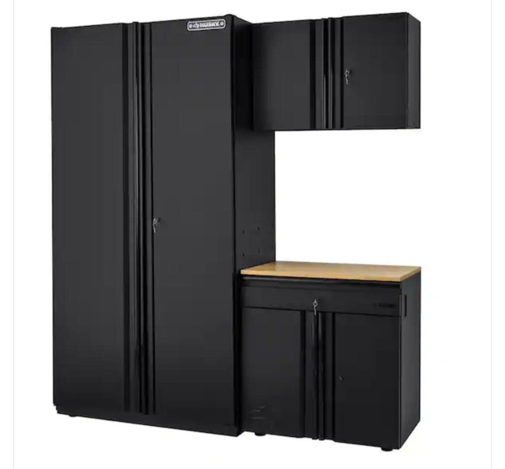 Husky 3-Piece Extra Wide Heavy Duty Welded Steel Garage System SKU: 1006420184