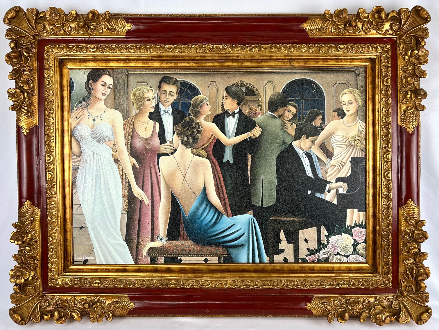 Liane Abrieu: Ornately Framed Textured Art Print - 48" x 36"