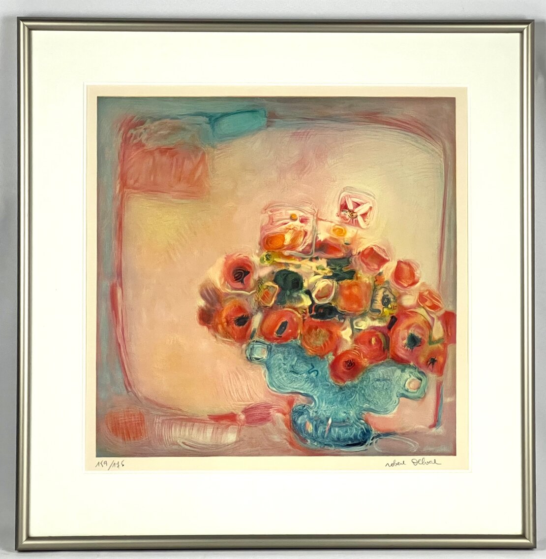 Robert Delval: "La Soupiere Bleue" Signed Framed LE Lithograph 1980