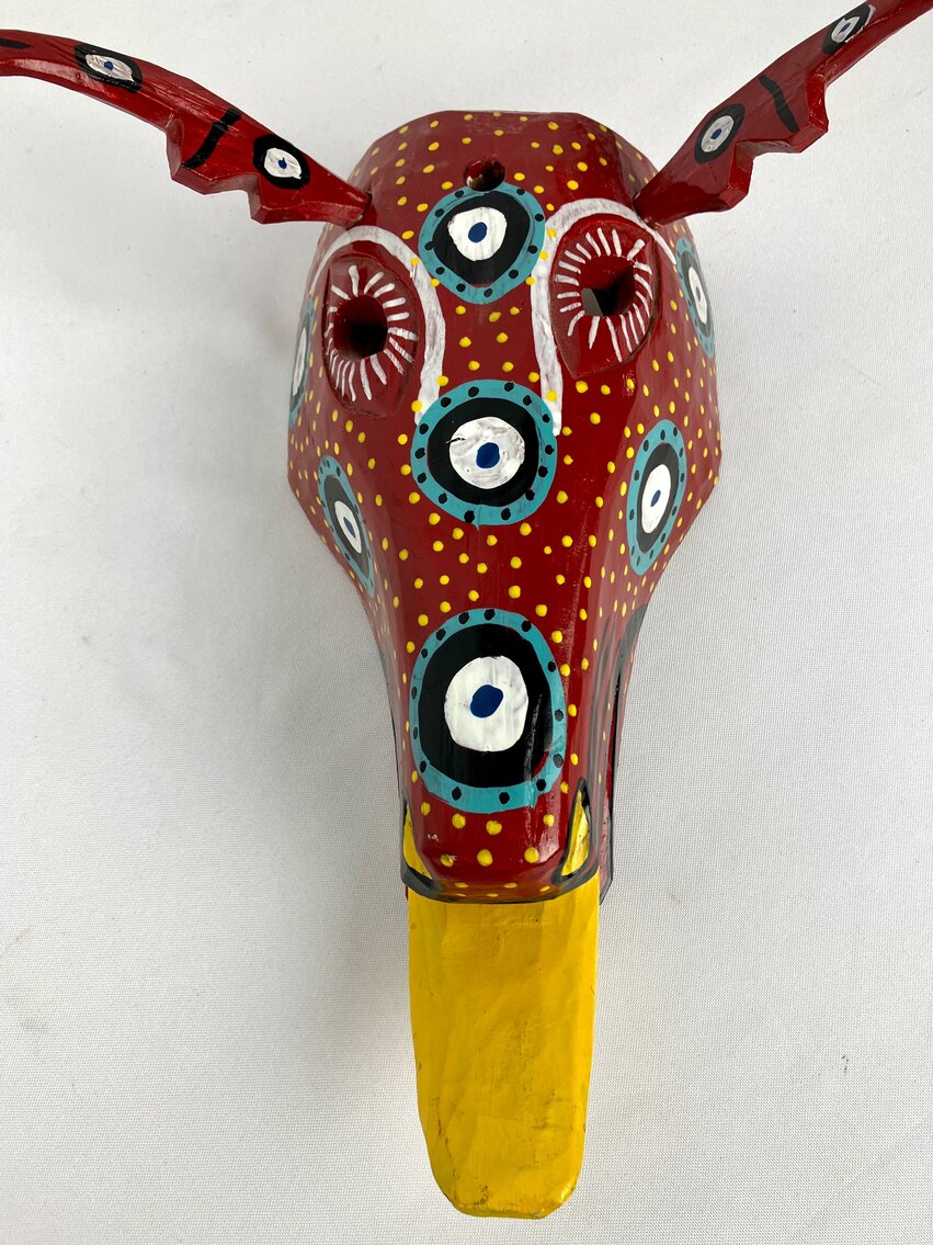 Handcarved and Painted Colorful Mask - Guatamala