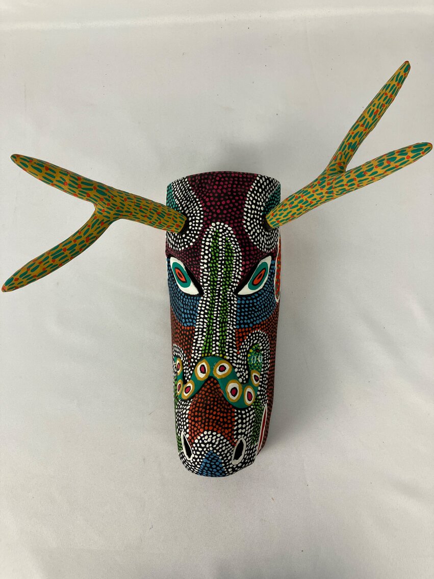 Handcarved & Painted Wood Mask
