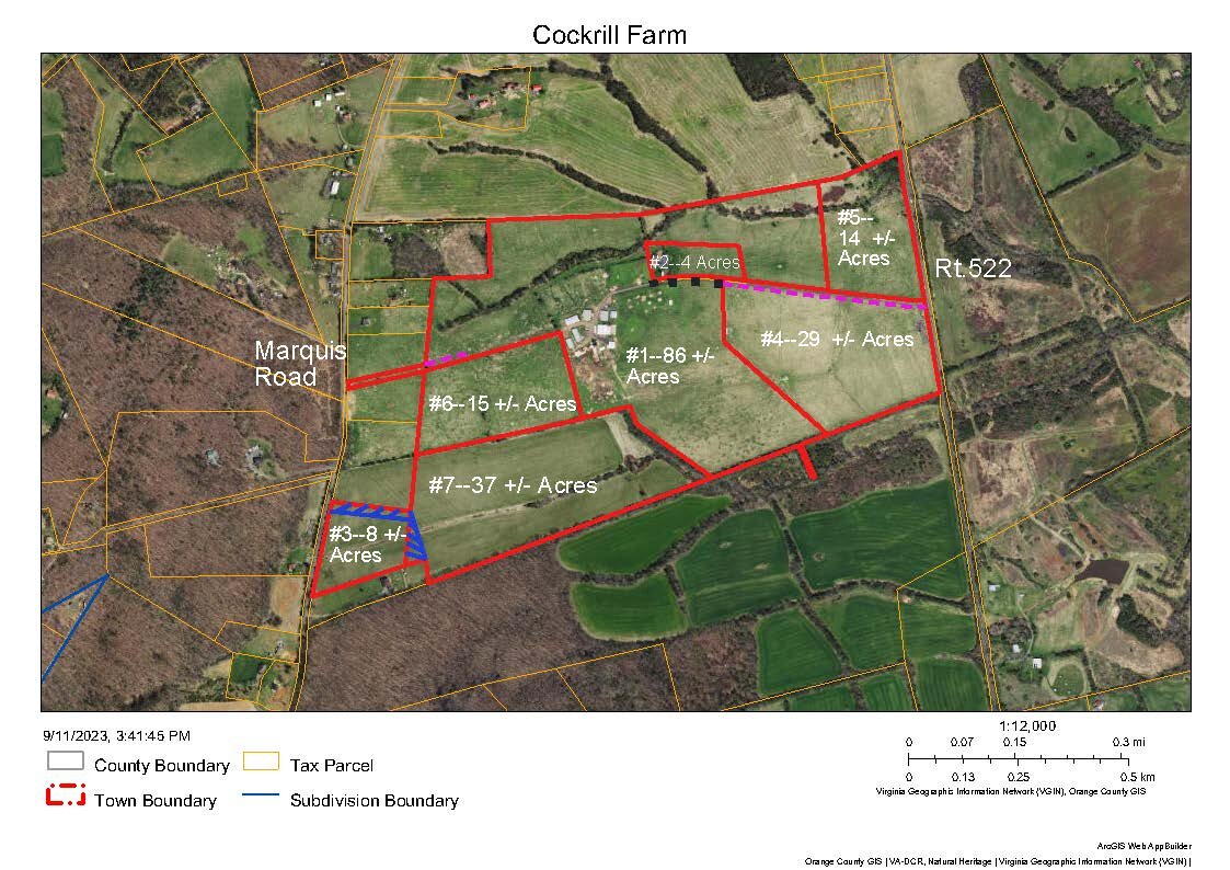 Image for 4 +/- Acres (Parcel #2) with 3 BR/2 BA Brick Home w/Basement in Orange County, VA