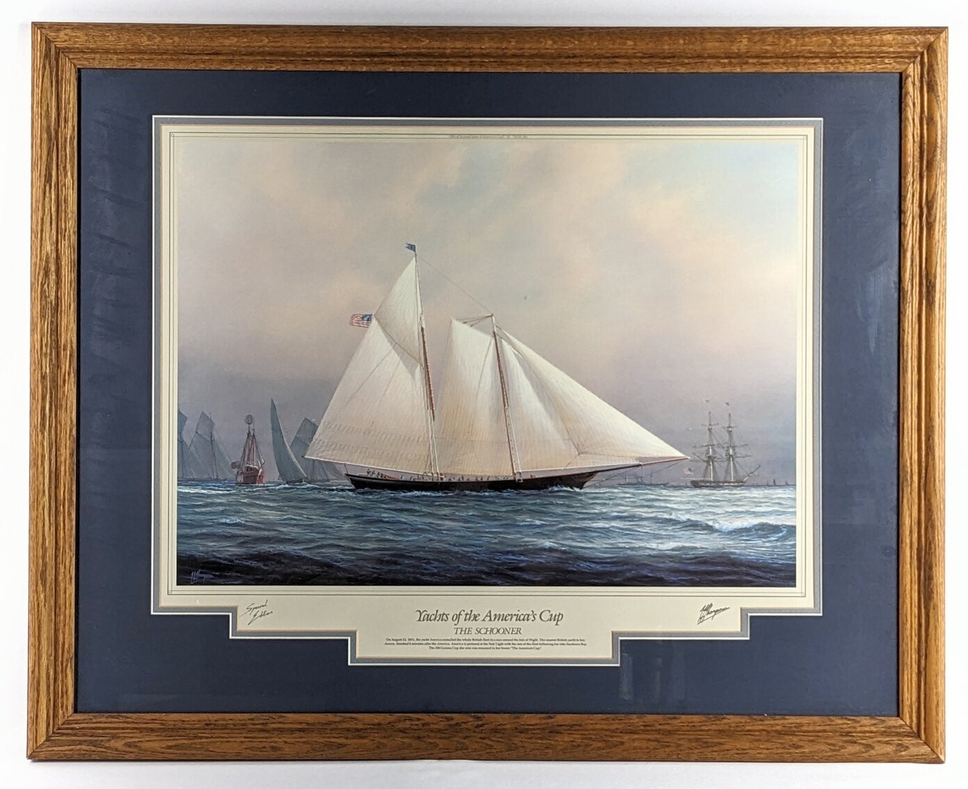 Tim Thompson: LE America's Cup Schooner Framed Print