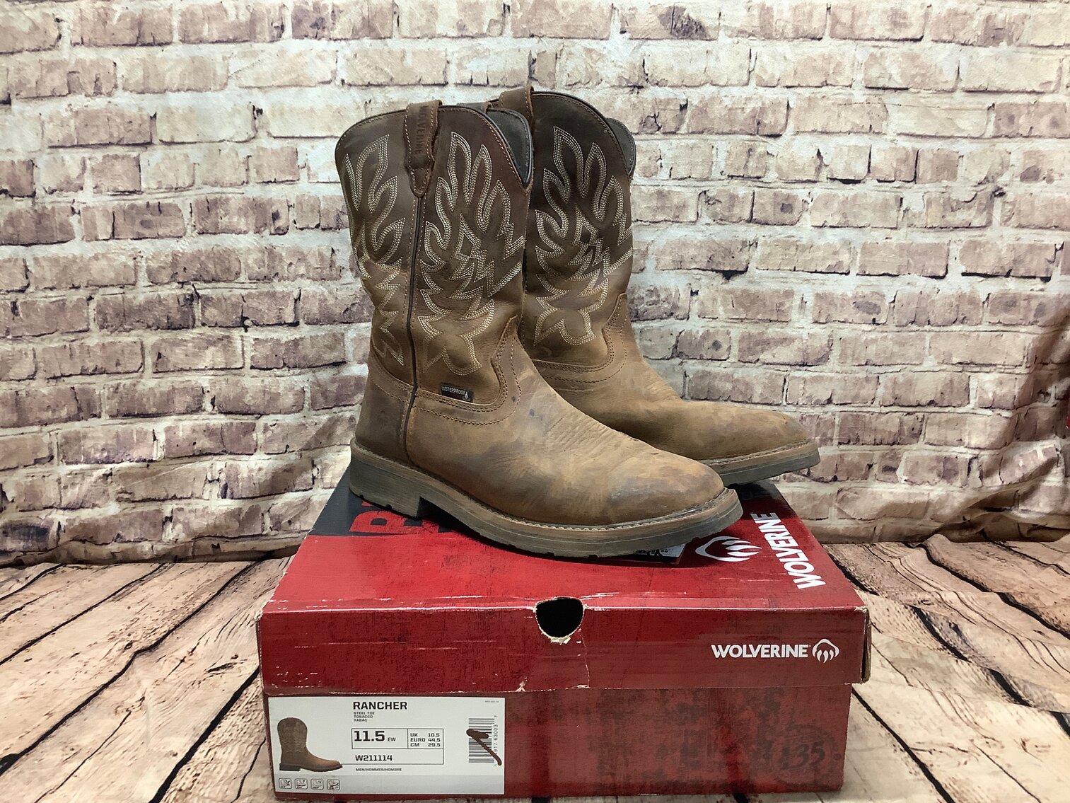 Mens 11.5 Wolverine Rancher Steel Toe 