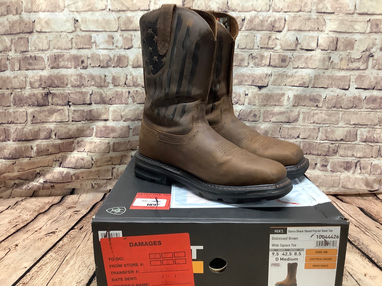 Mens 9.5 Ariat Patriot Steel Toe 
