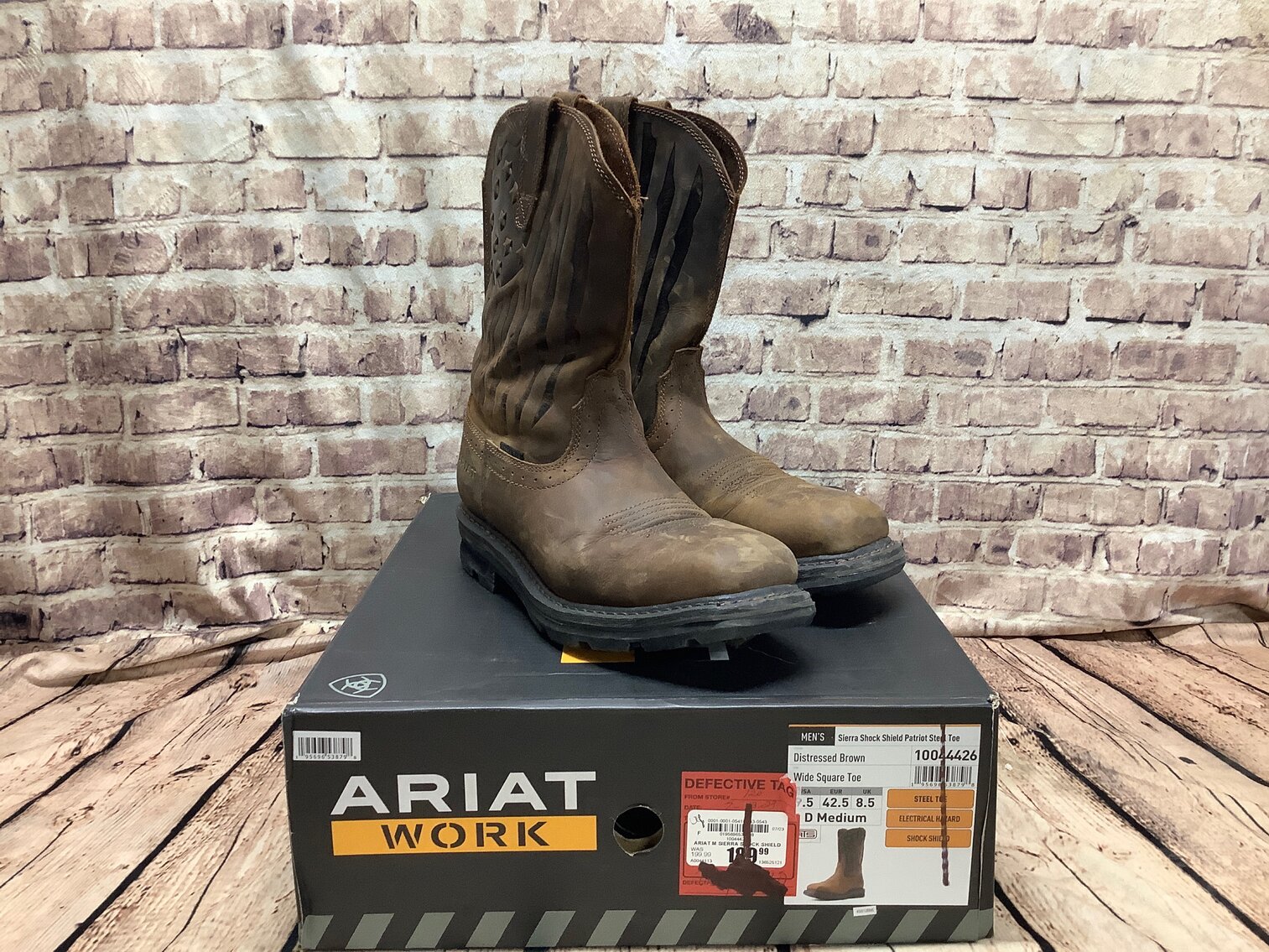 Mens 9.5 Ariat Patriot Steel Toe 