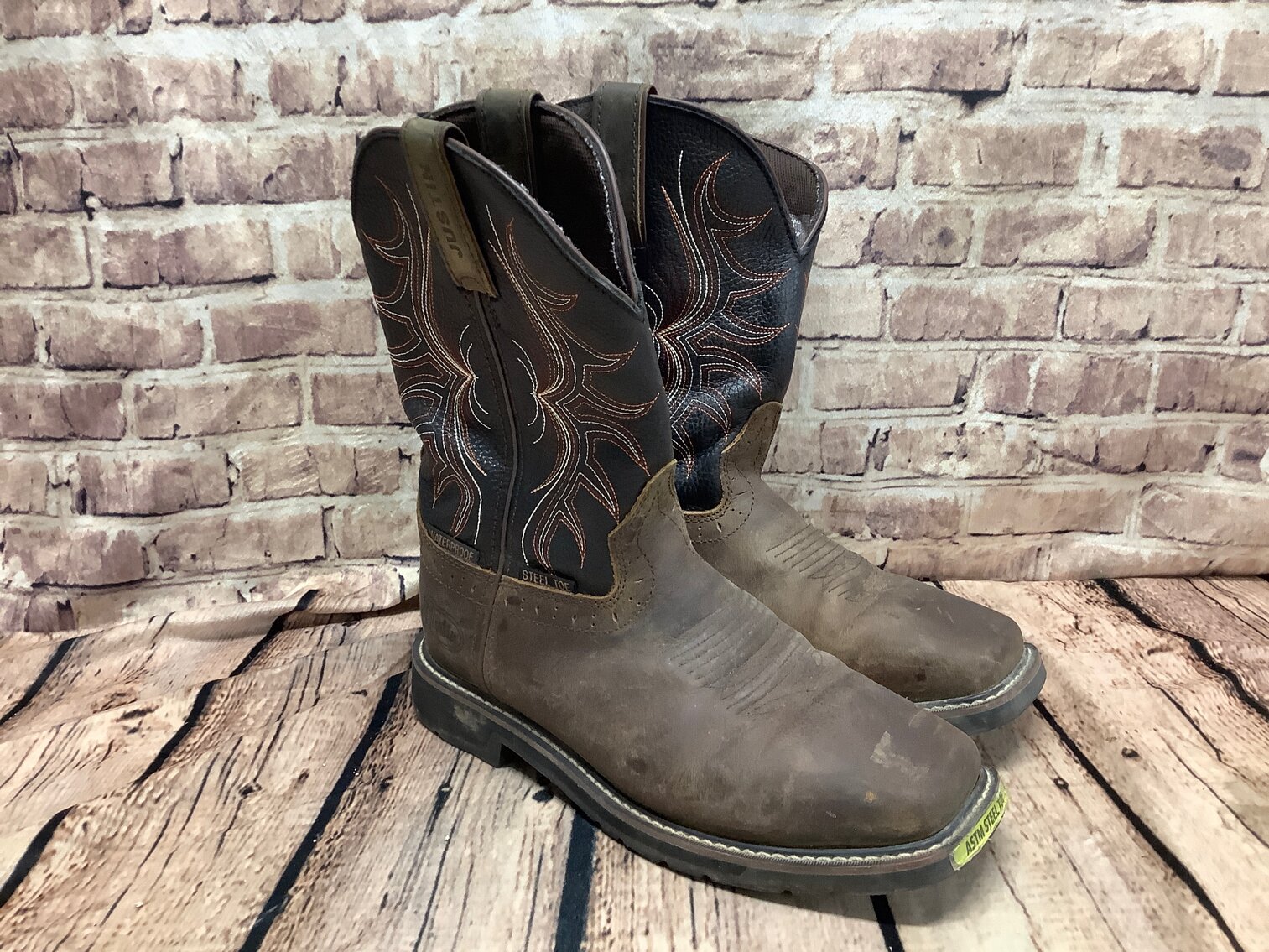 Mens 7.5 Justin Steel Toe 