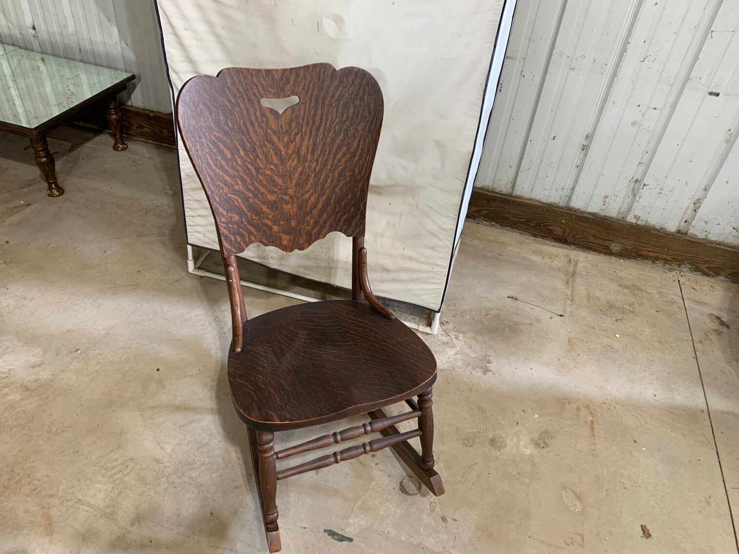 Vintage Rocking Chair With No Arms