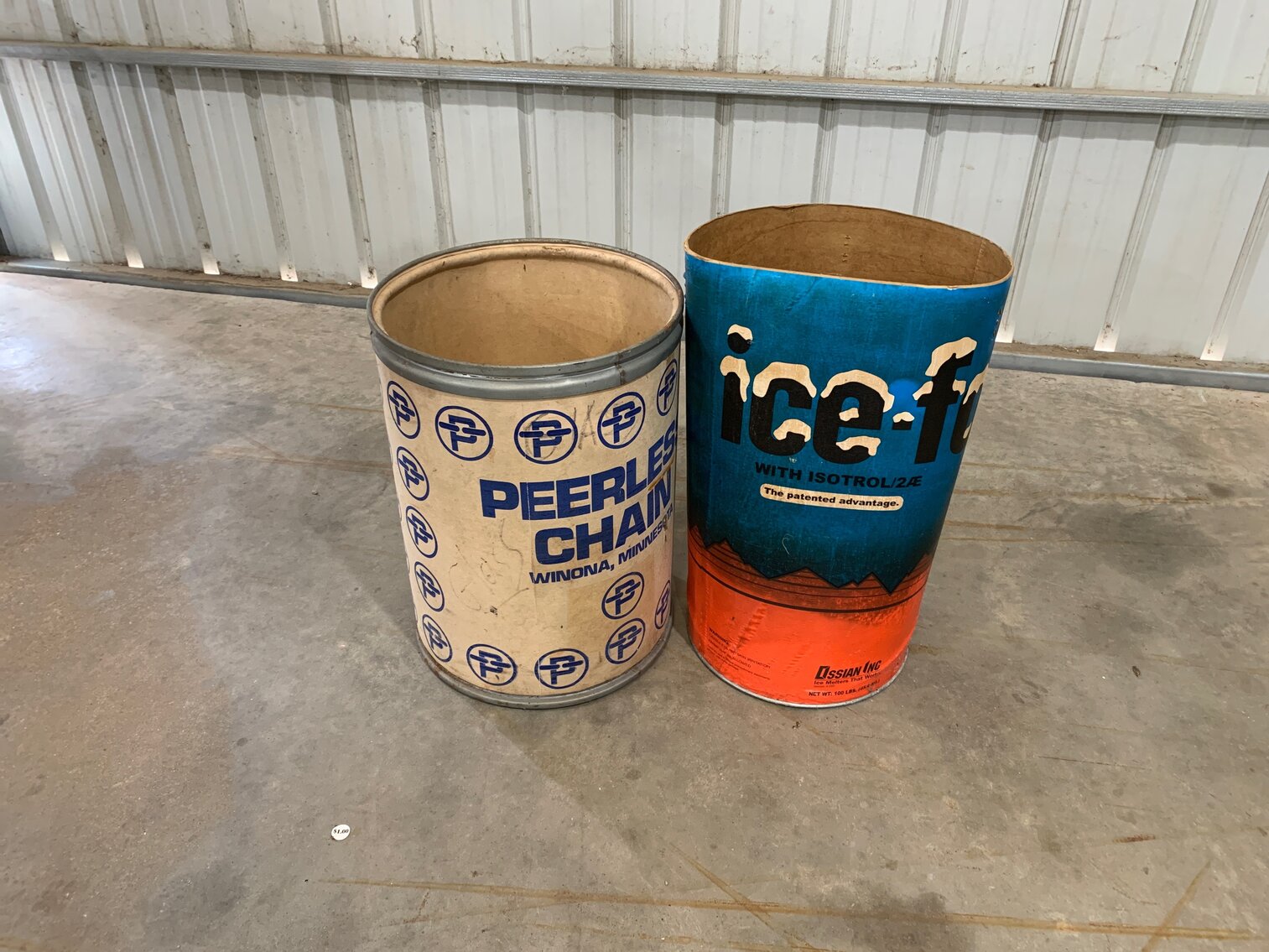 2 Cardboard Drums