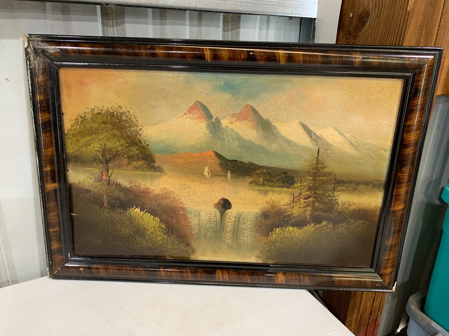 Oil Painting- Mountains And Wayerfall