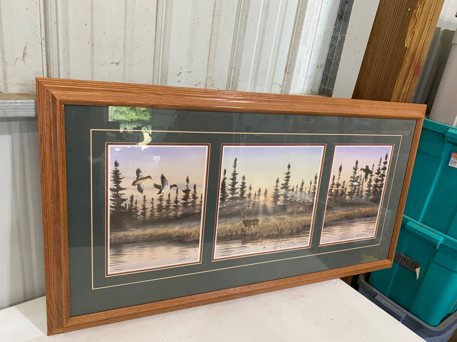 Cabin Scene With Wildlife