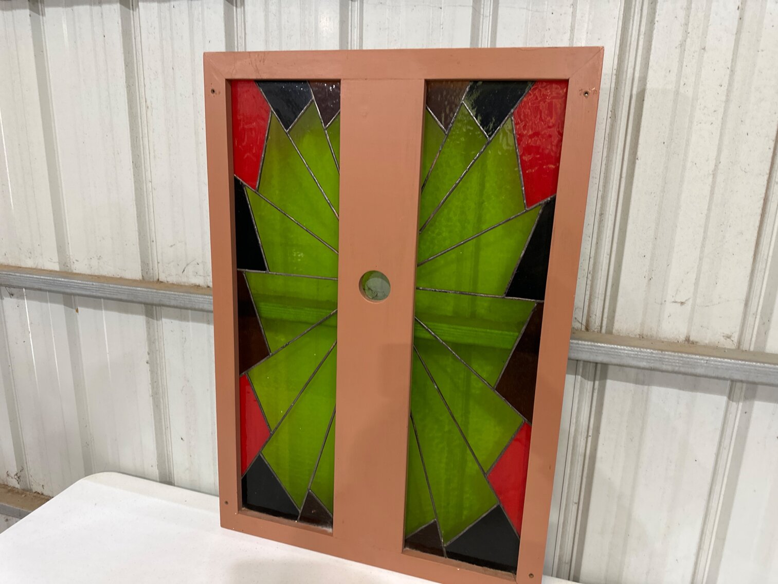 Stained Glass-Wood Piece