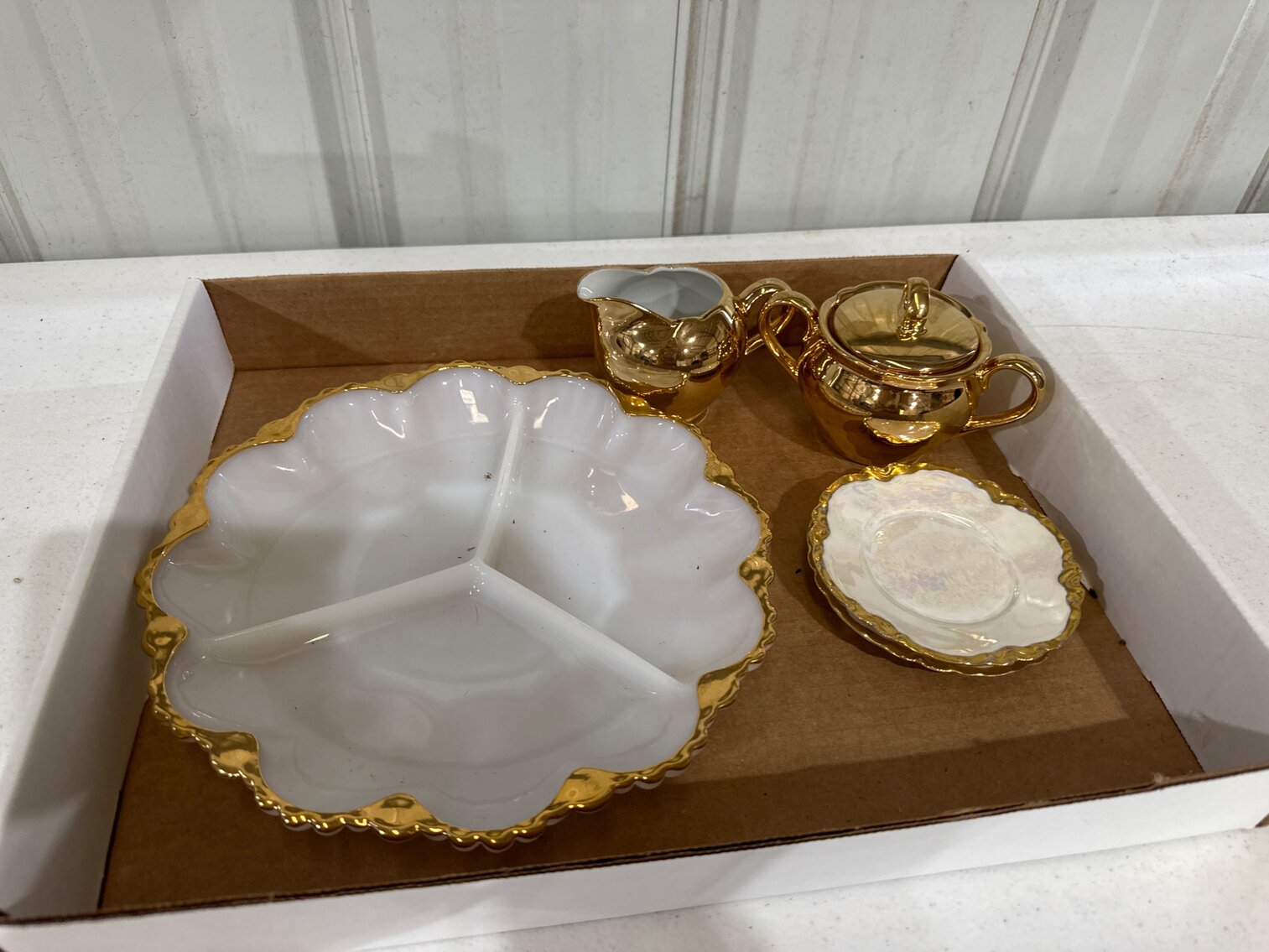 Serving Plate and Tea Set