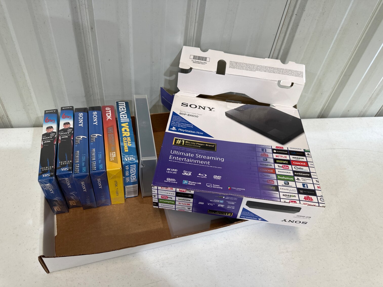 VHS Tapes and DVD Player 