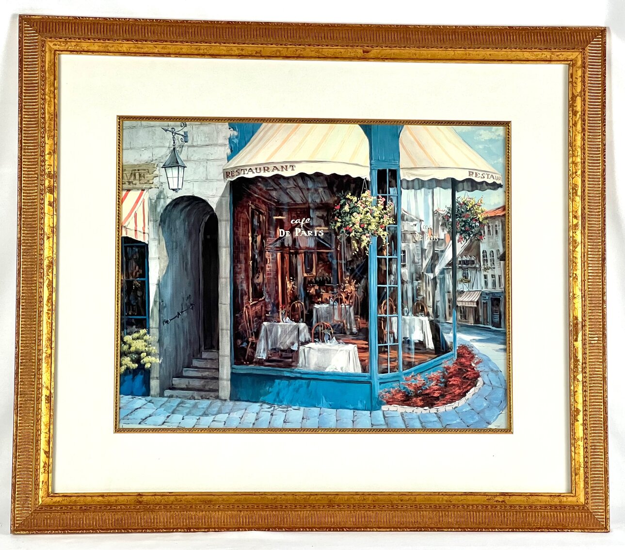 Framed Art Print "Cafe de Paris" by Viktor Shvaiko 1995