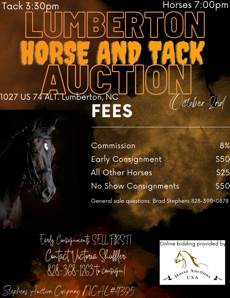 Image for Lumberton Horse Auction October 6th