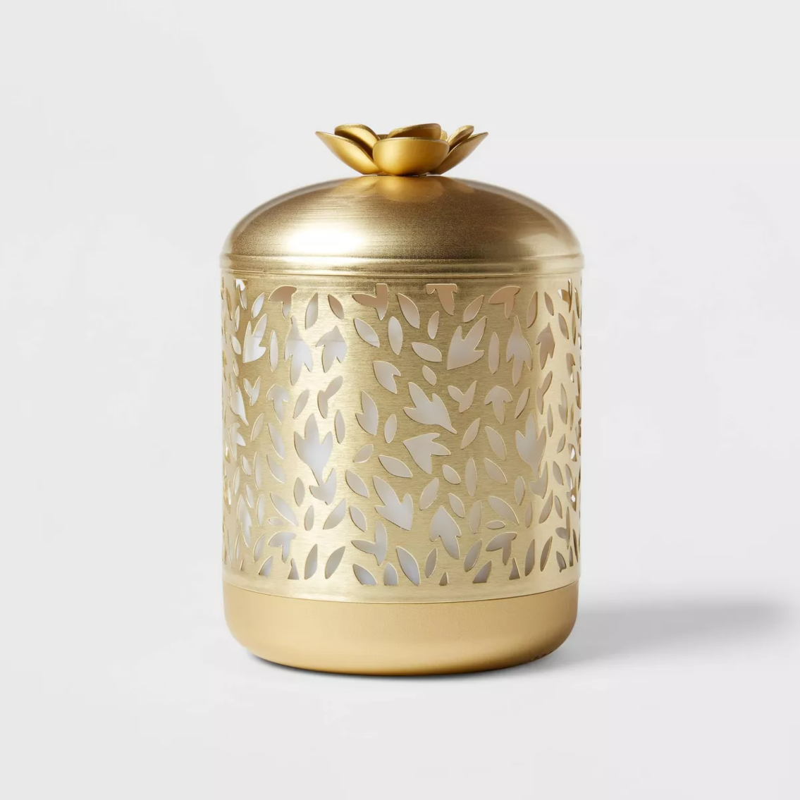 200ml Metal Flower Cutout Color-Changing Oil Diffuser Gold - Opalhouse™ (open box)