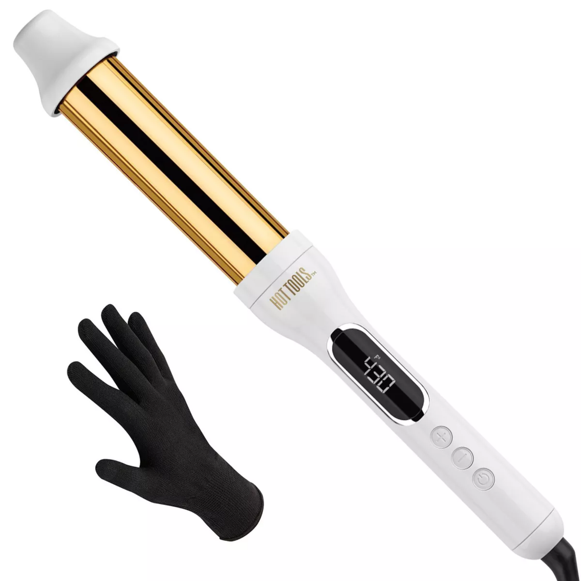 Hot Tools Pro Signature 2-in-1 Curling Wand - Gold - 1" or 1-1/2" (open box)