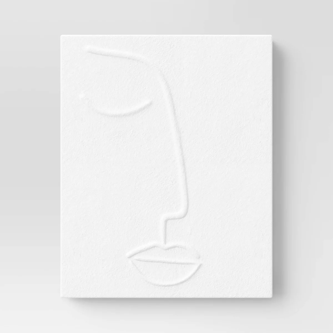 Set of 2- 8" x 10" Face Unframed Wall Canvas White - Threshold™