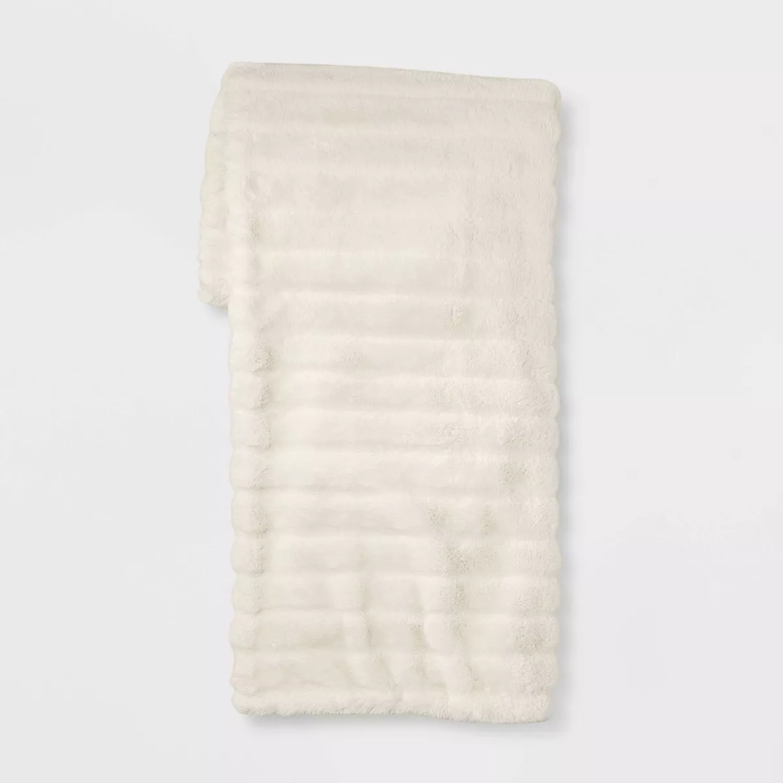 Textured Faux Fur Reversible Throw Blanket - Threshold™ (missing original package)