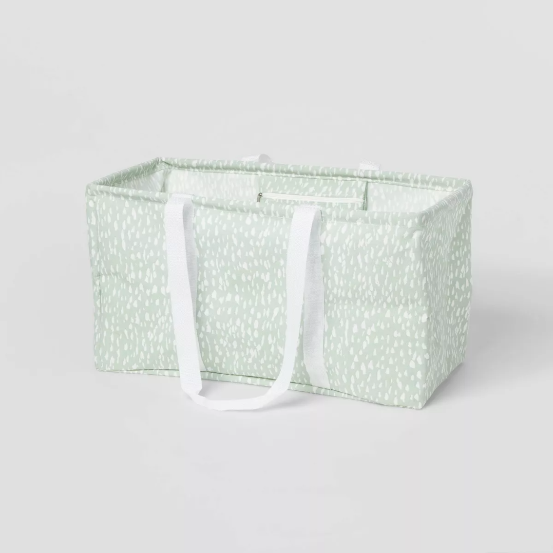 Scrunchable Laundry Tote Textured Green - Brightroom™ (open packaging)