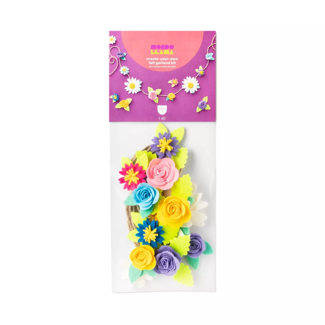 Pack of 12- Create-Your-Own Felt Garland Kit - Mondo Llama™