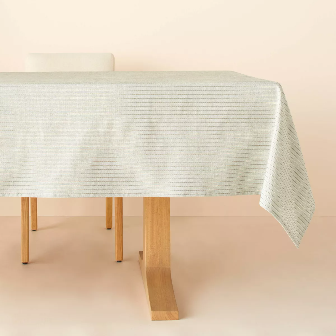 Textured Stripe Rectangular Woven Tablecloth Sage Green - Hearth & Hand™ with Magnolia Size 60"x84