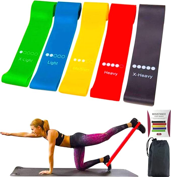 Set of 3- Singwit Exercise Bands Resistance,Resistance Bands for Working Out, Exercise Bands Set of 5, Arms, Legs and Hips Physical Therapy Equipment with Guide and Carry Bag