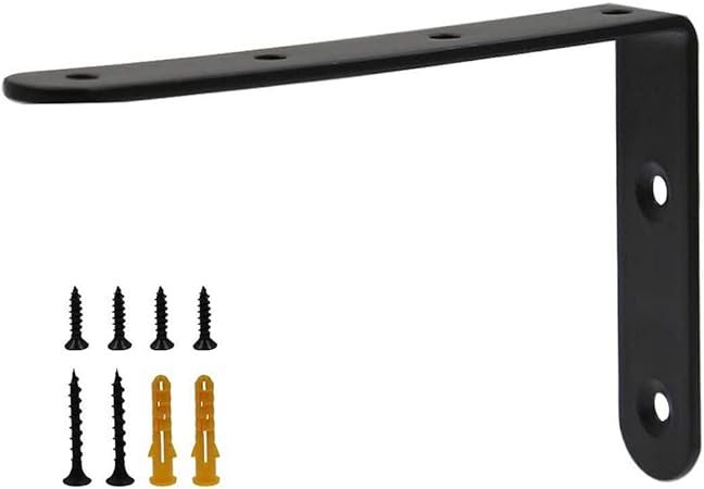 Set of 2- L-Shaped Right Angle Bracket 90 Degree Shelf Bracket,Universal Sound Bar Mount Brackets Wall Rack Corner Brace Stainless Steel Fastener with Screws for Furniture Shelves
