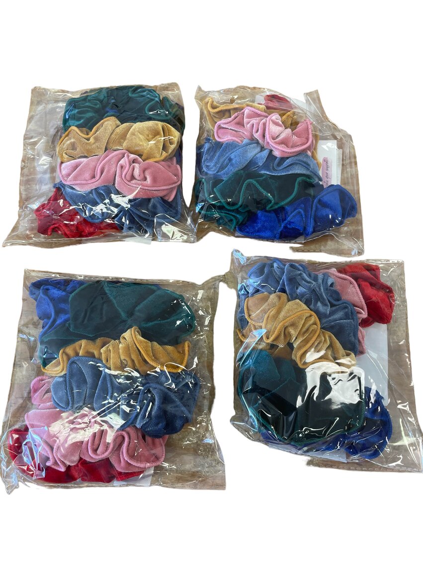 Set of 4 Multi Colored Scrunchies 6 Pack