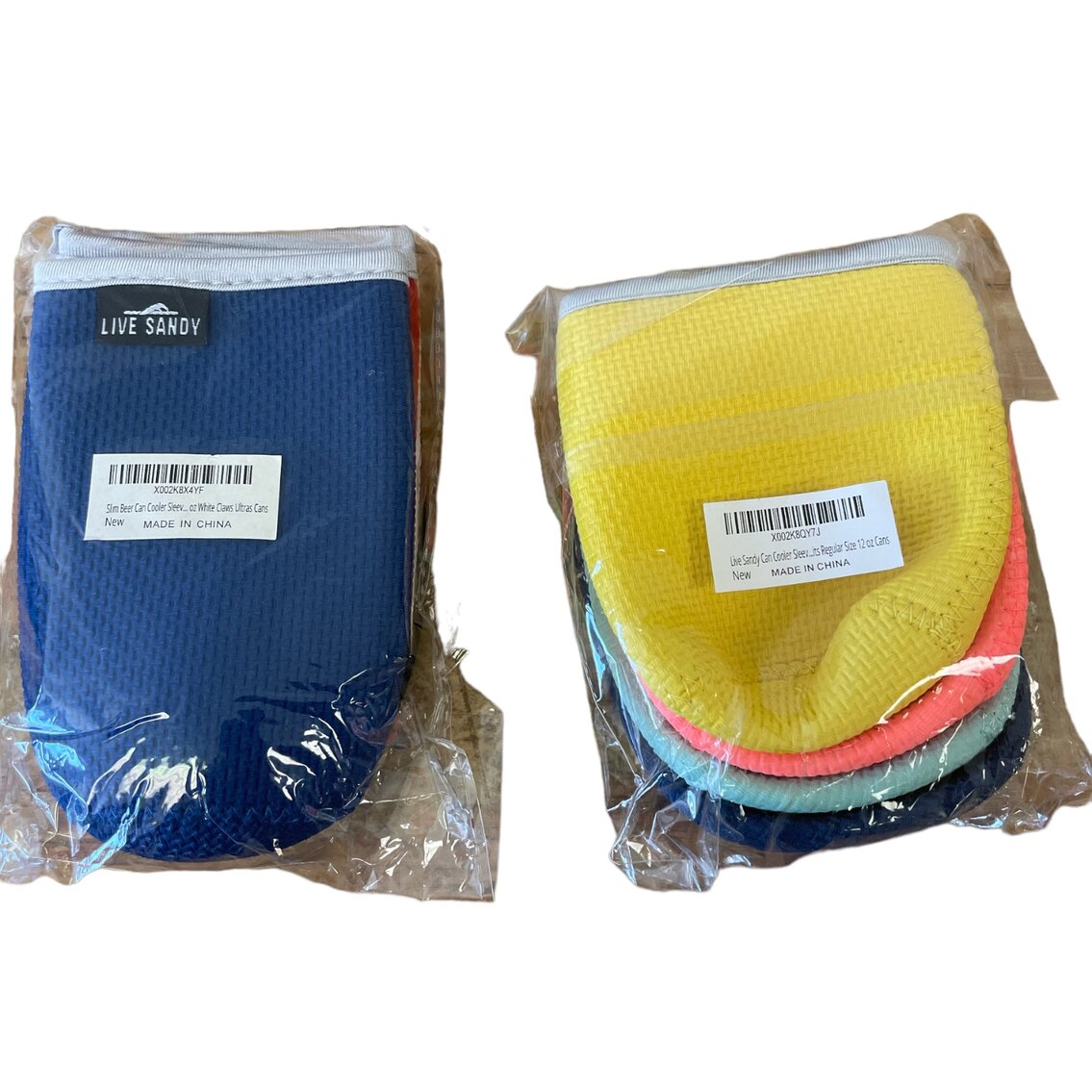 4pk Pack of Can cooler sleeves & 4pk of Slim can cooler sleeves