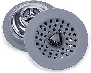 Set of 2- Kitchen Sink Strainer Drain for Stopper Combo Basket Replacement Good Grips Silicone Sink Drain with Handle Sink Stopper Strainer for Kitchen Drain