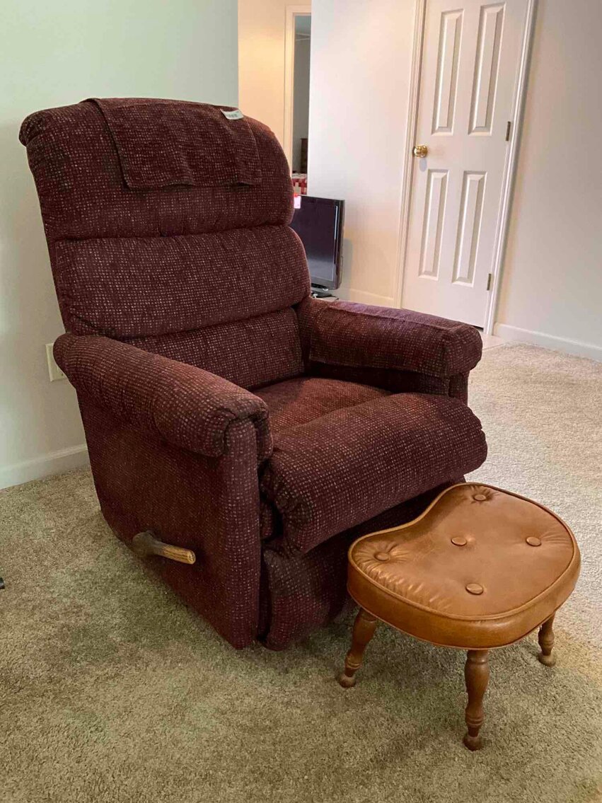 Living Room (LR)- La-Z-Boy Rocker/Recliner With Small Ottoman