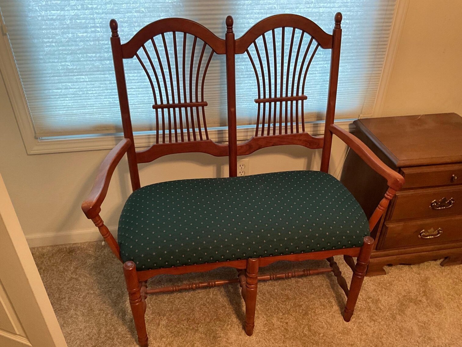 Bedroom 1 (B1)- Vintage 2 Person Bench